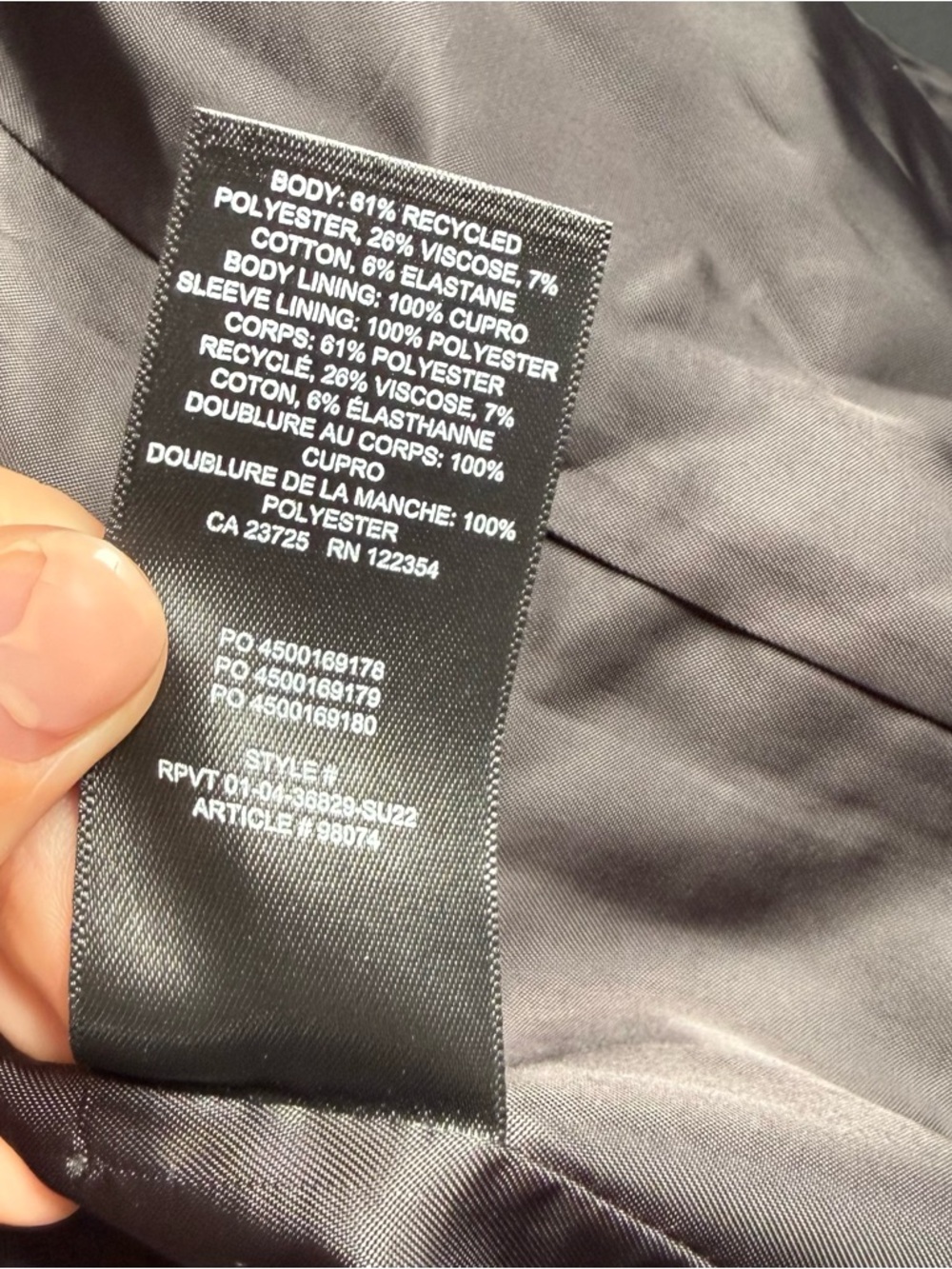 Aritzia Babaton Atelier New Agency Blazer Jacket Size Small Oversized Black NWT - Picture 14 of 16